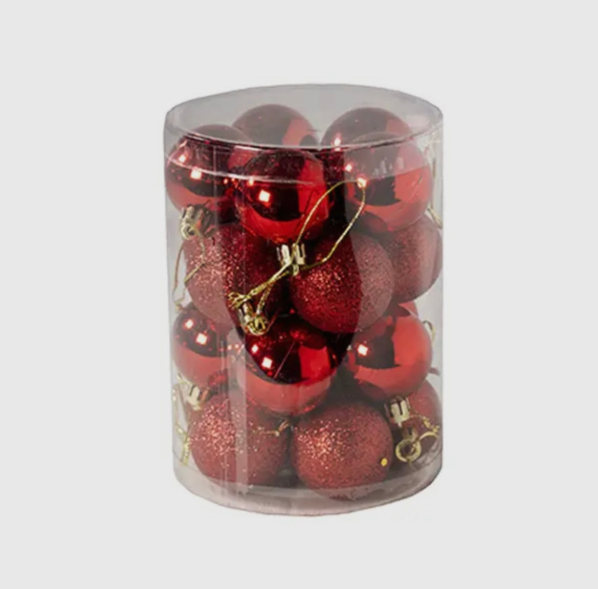 Lot mixte de 20 boules de Noël - 4 cm
