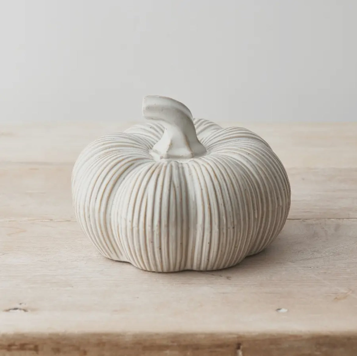 Citrouille beige en céramique